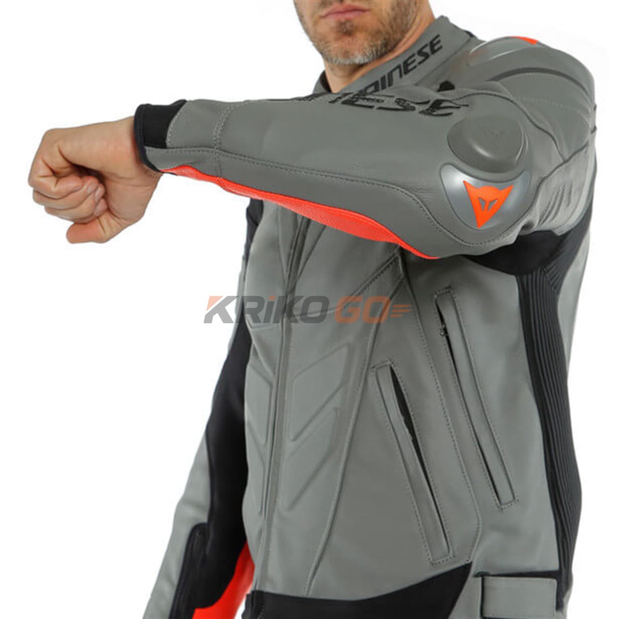 Dainese Dainese Super Race Deri Mont Gray Fluo Red