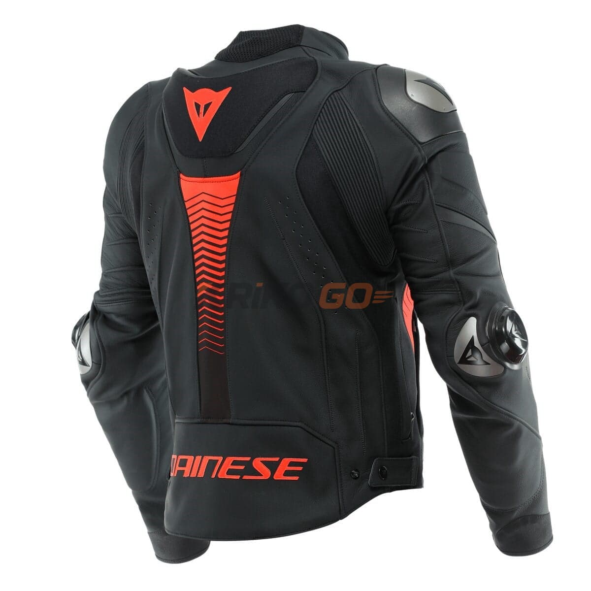 Dainese Dainese Super Speed 4 Black Matt Fluo Red Deri Ceket