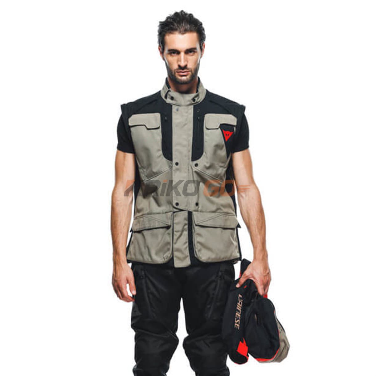 Dainese Dainese Alligator Walnut Black Lava Red Tekstil Mont