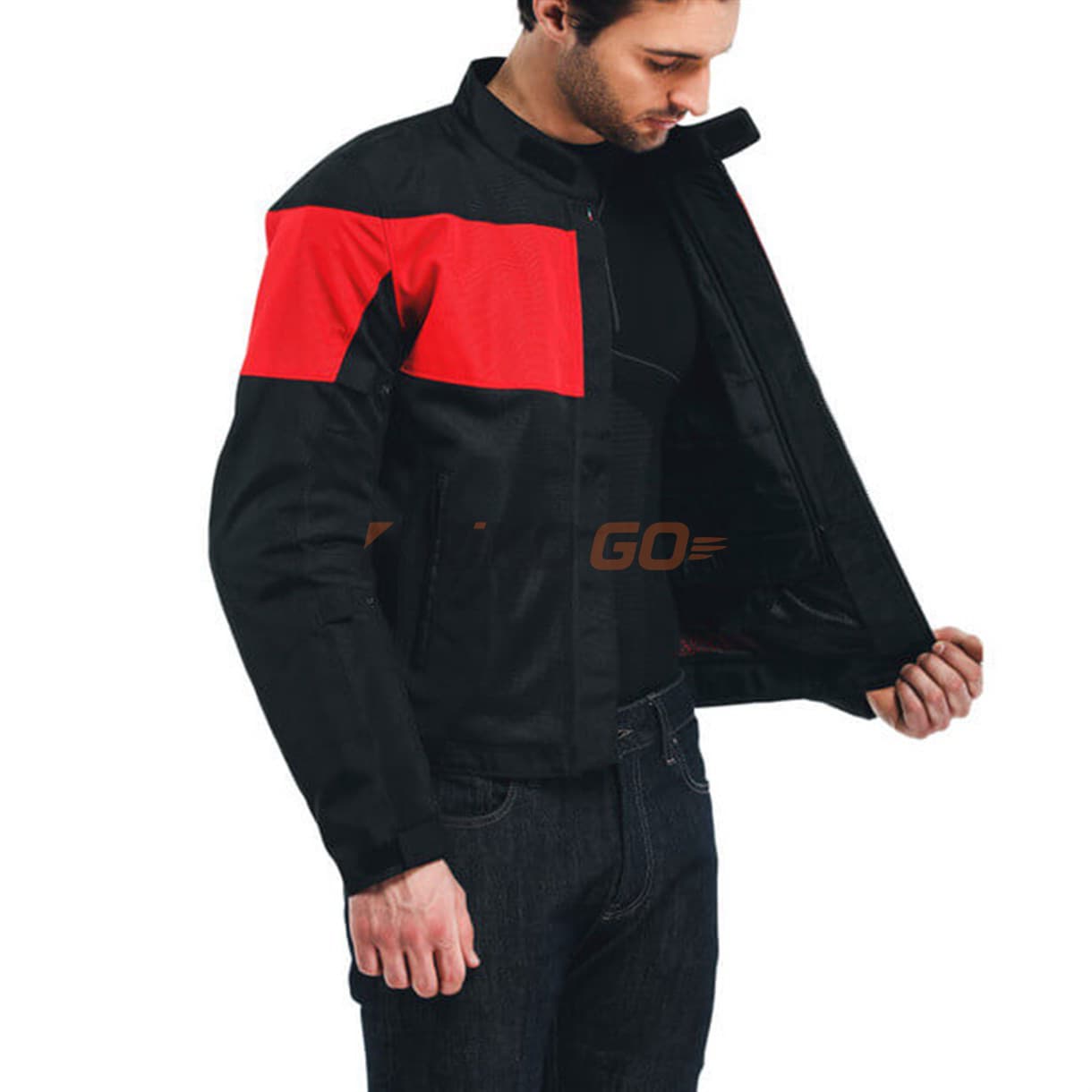 Dainese Dainese Elettrica Air Black Lava Red Tekstil Mont