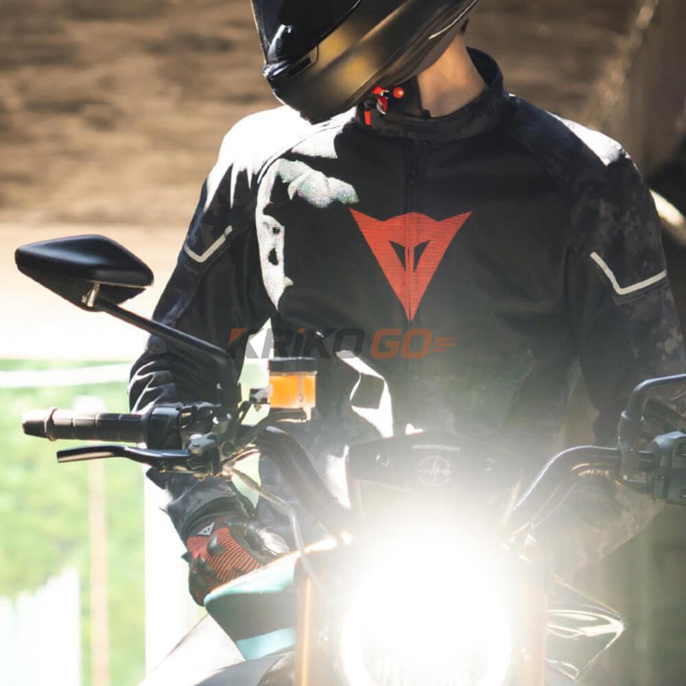 Dainese Dainese İgnite Camo Gray Black Fluo Red Air Tekstil Mont