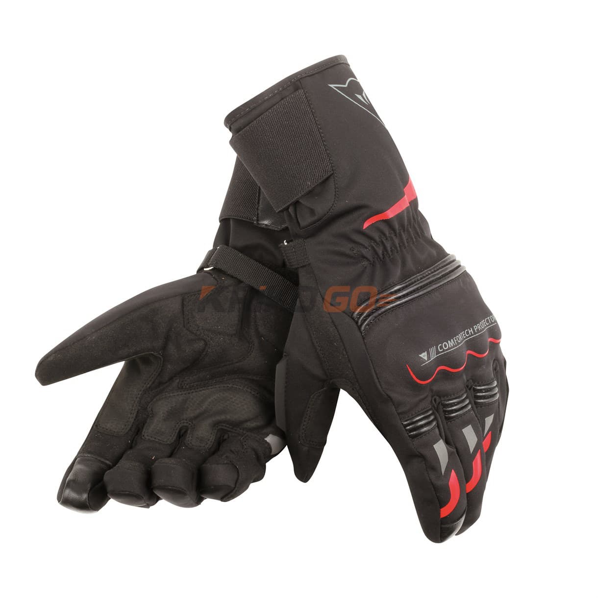 Dainese Tempest Unisex  Black Red D-Dry Kadın Long Eldiven