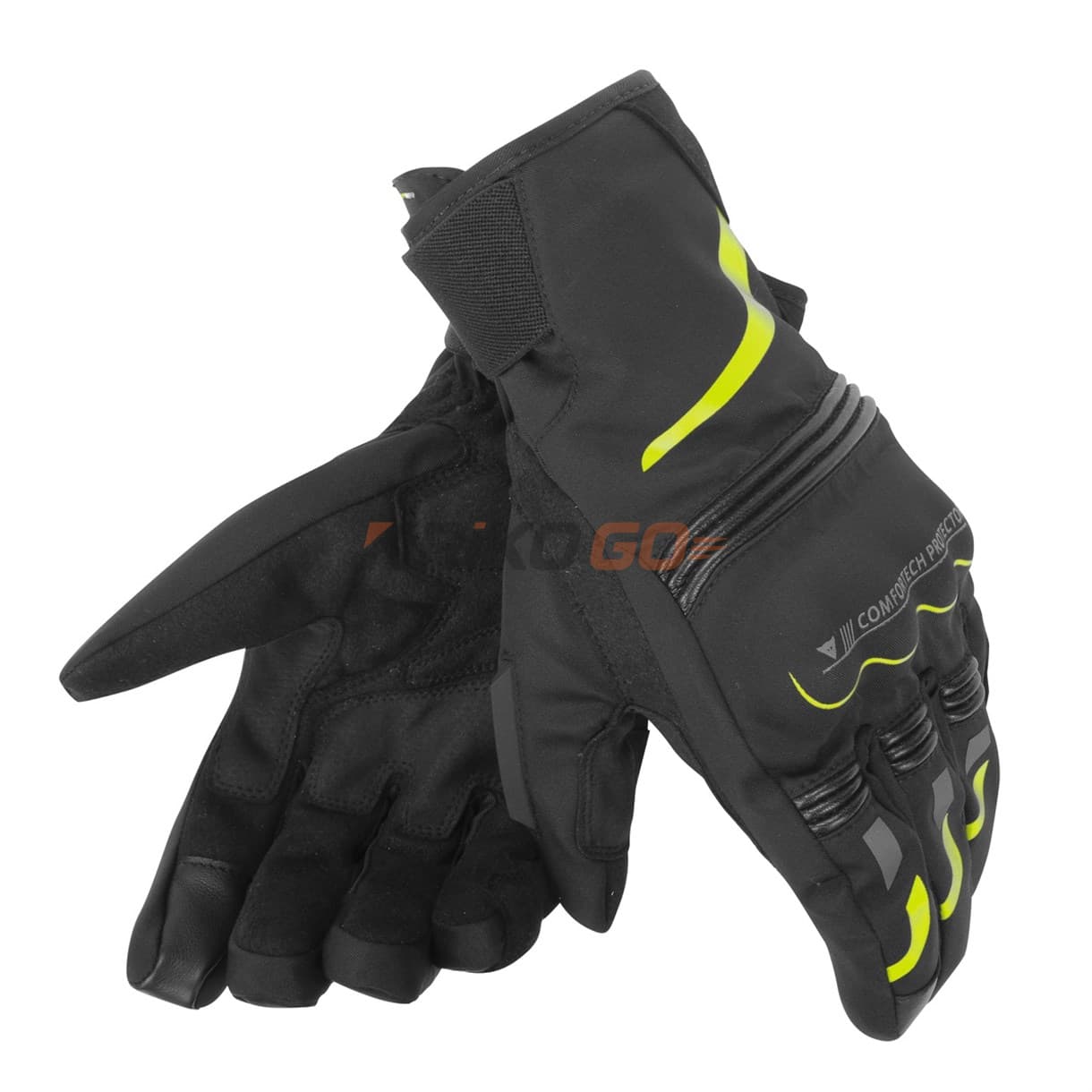 Dainese Tempest Unisex D-Dry Short Eldiven Black Yellow Fluo
