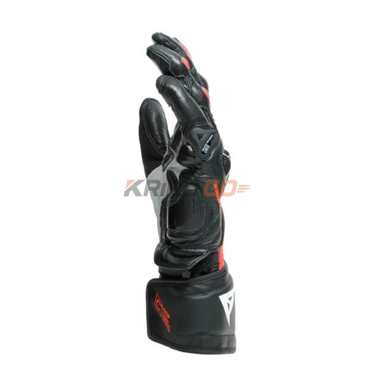 Dainese Dainese Carbon 3 Long Deri Eldiven Black Fluo Red White