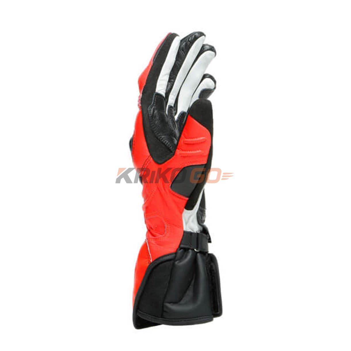 Dainese Dainese Carbon 3 Long Deri Eldiven Black Fluo Red White