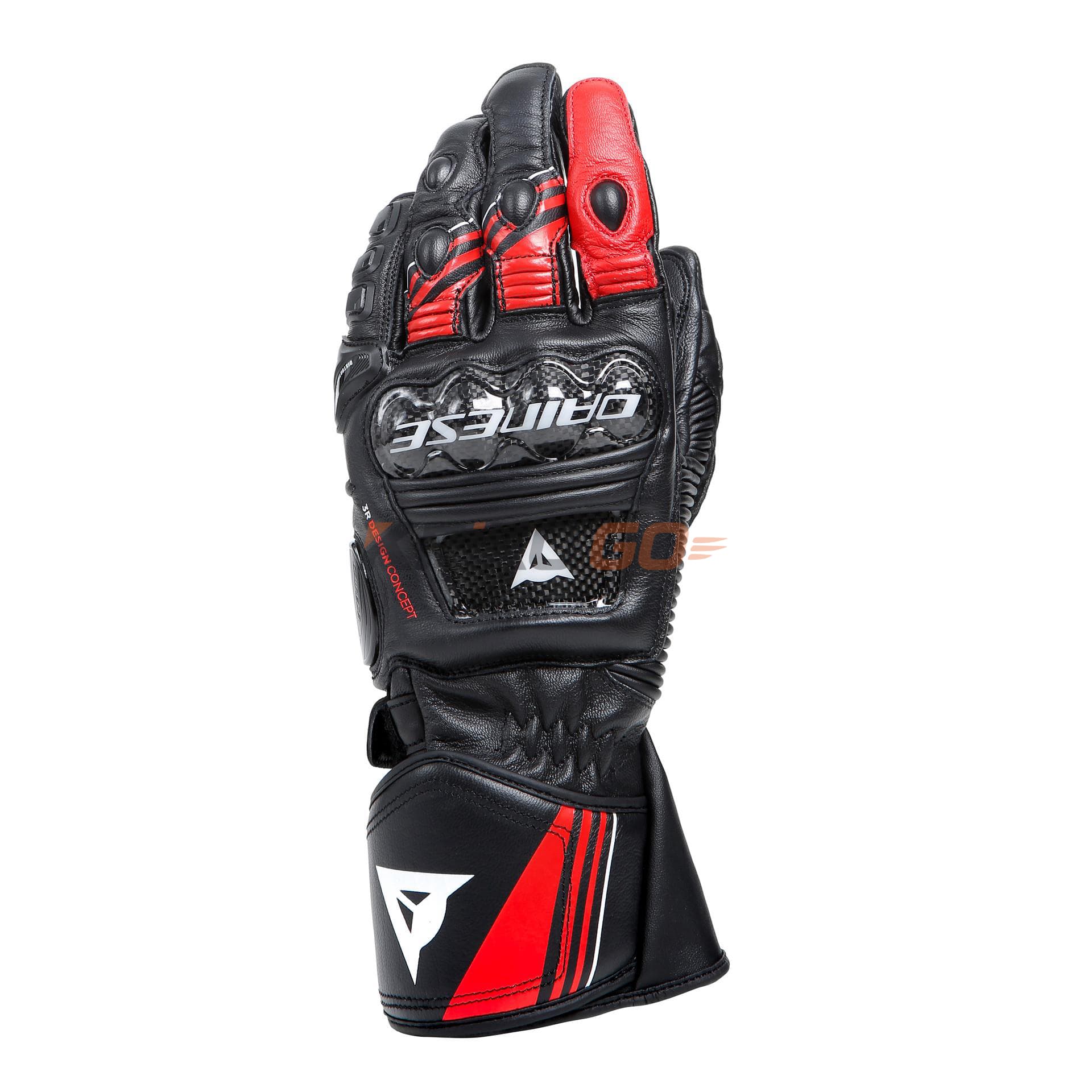 Dainese Dainese Druid 4 Black Lava Red White Deri Eldiven