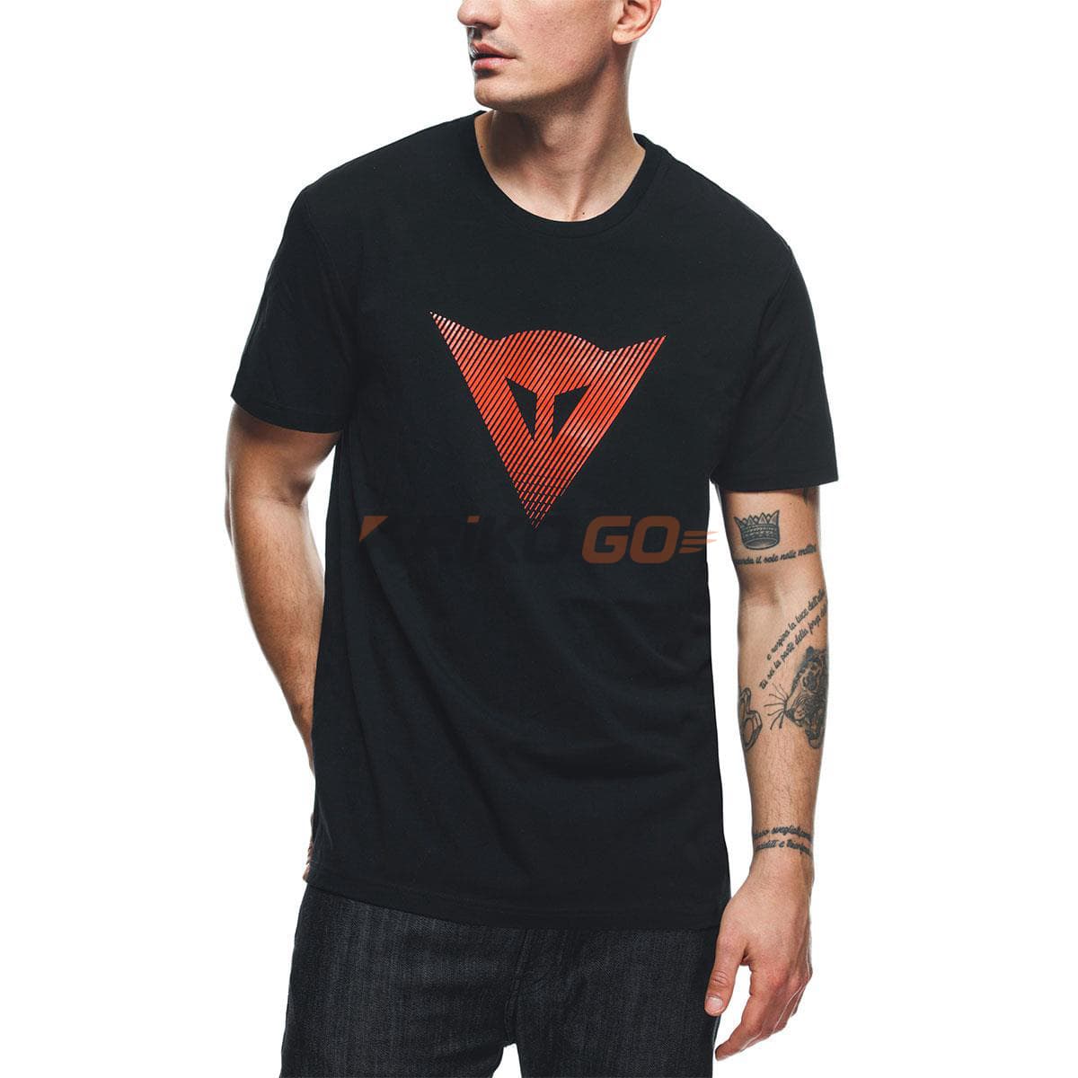 Dainese Dainese Black Fuo Red Logolu T-Shirt
