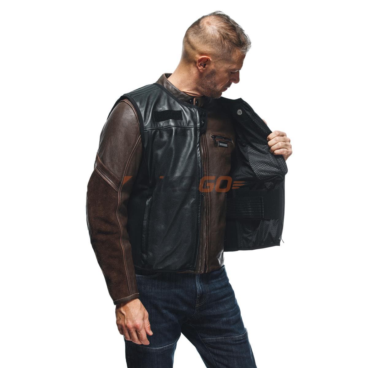 Dainese Dainese Smart Jacket Black Deri Airbag Yelek