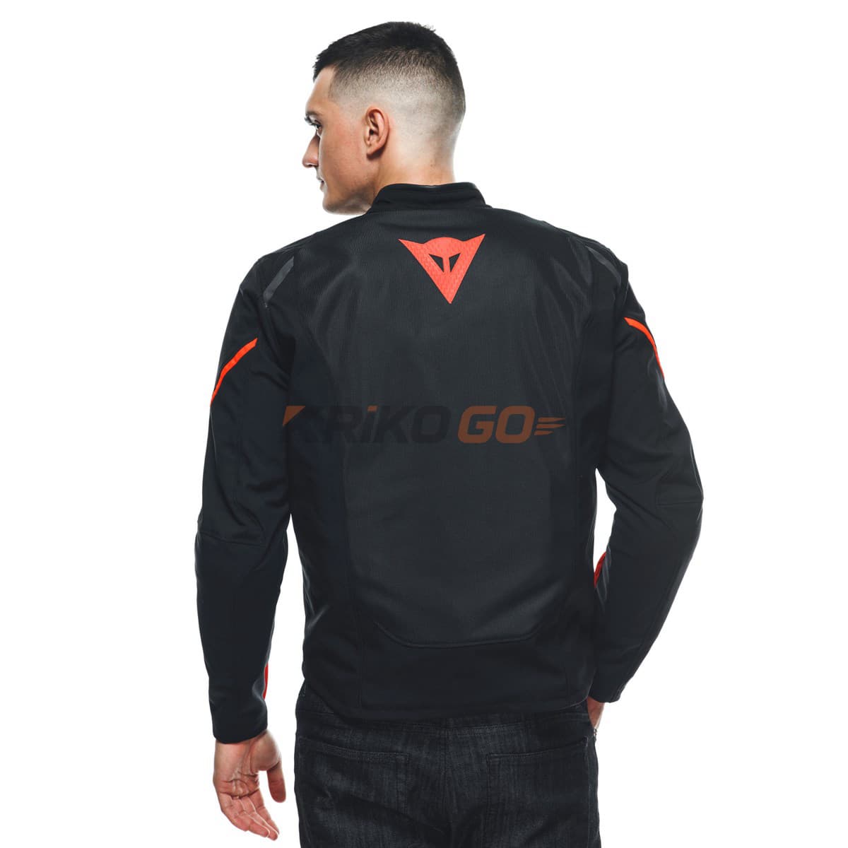 Dainese Dainese Smart Jacket LS Sport Black Fluo Red Airbag Tekstil Mont