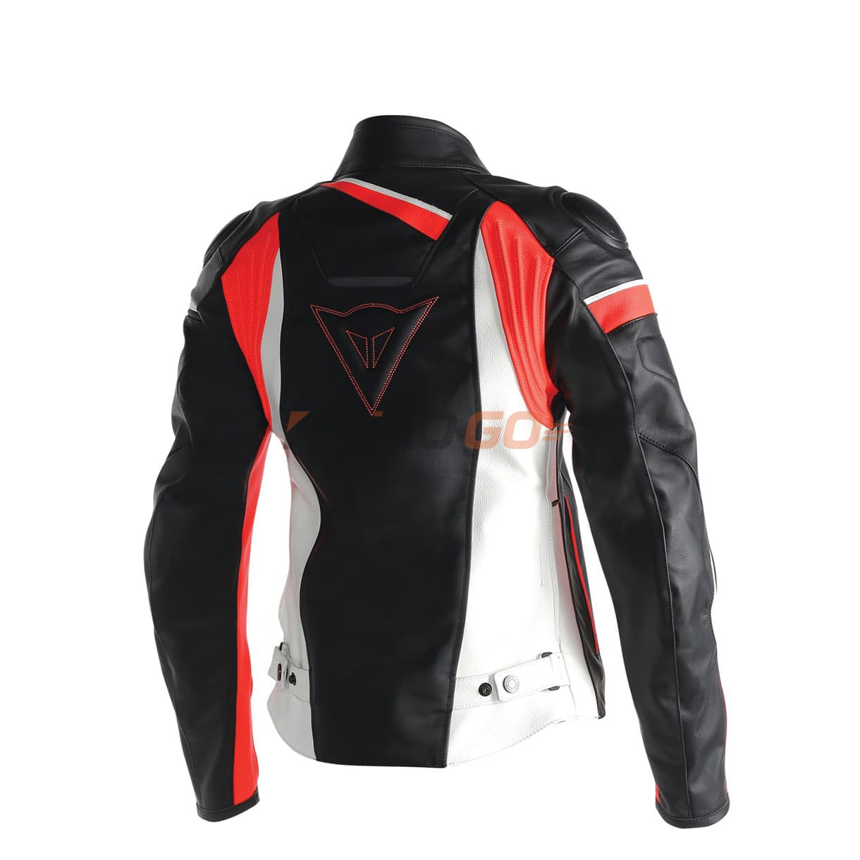 Dainese Dainese Veloster Black White Fluo Red Kadın Deri Mont