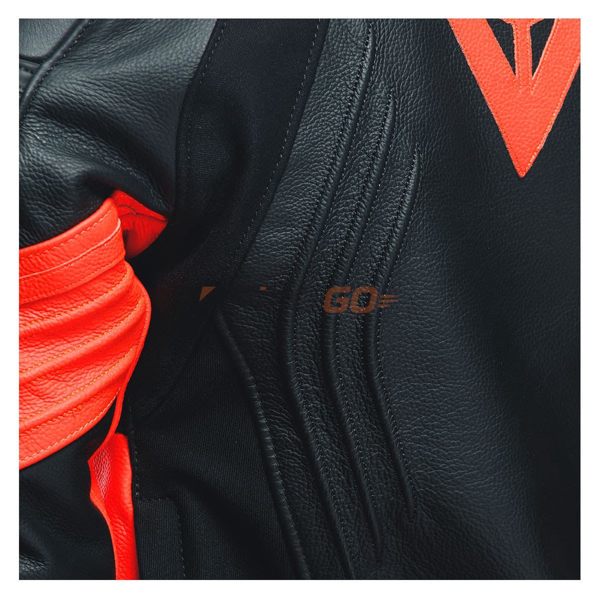 Dainese Dainese Racing 4 Black Fluo Red Kadın Deri Mont
