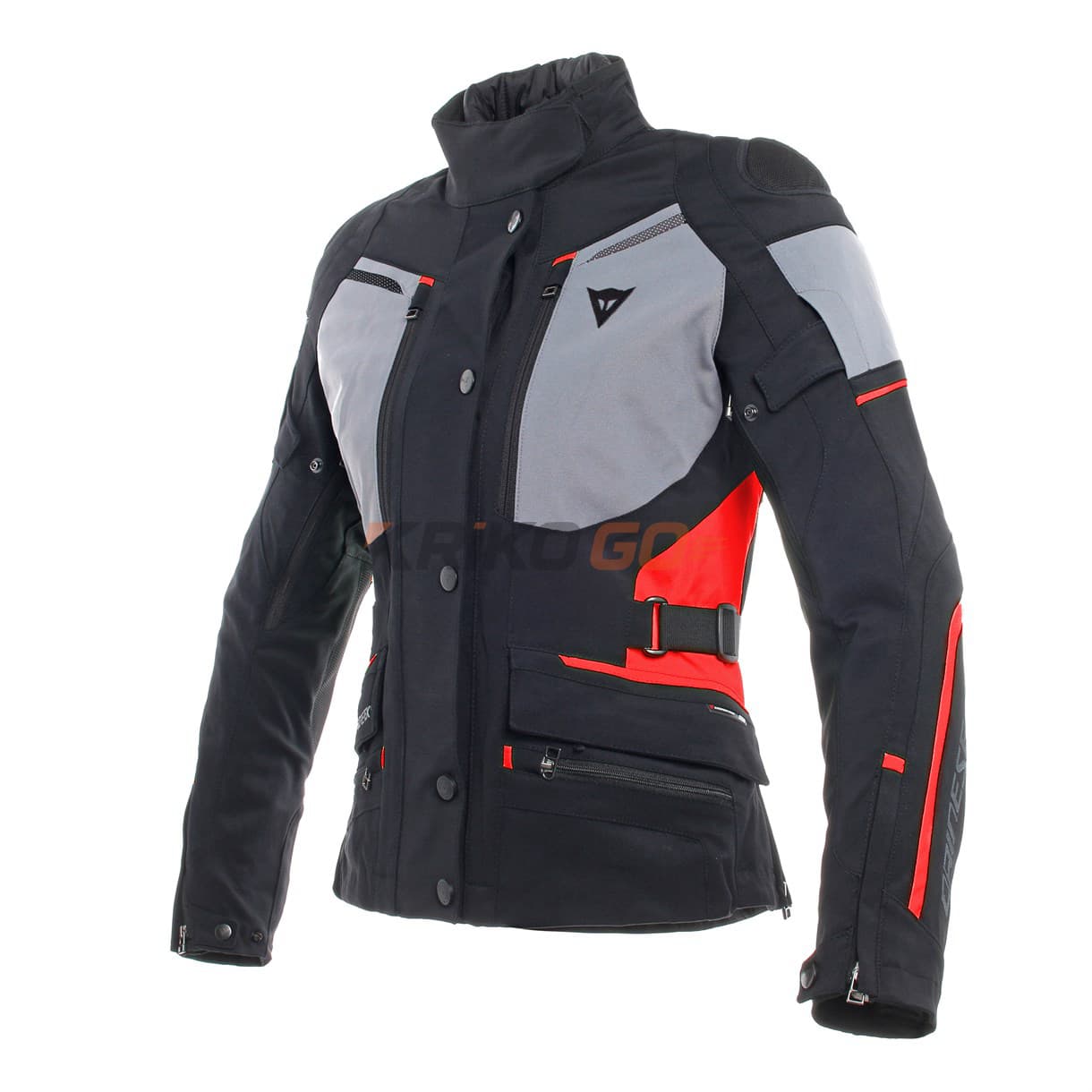 Dainese Carve Master 2 Black Frost Grey Red Kadın Gore-Tex Mont