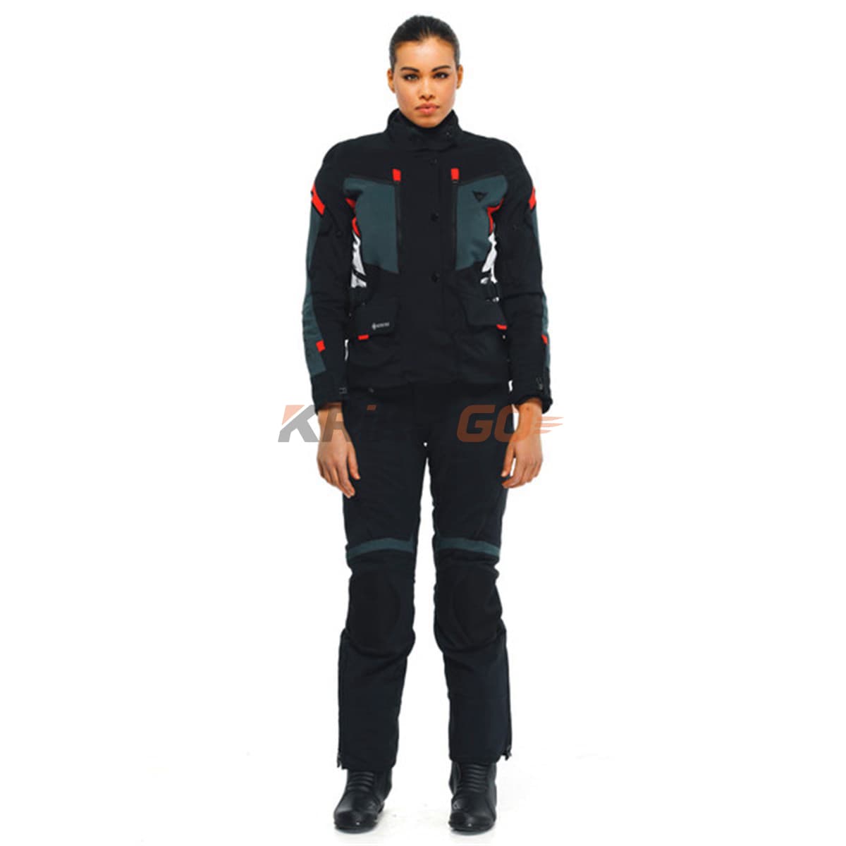 Dainese Dainese Carve Master 3 Black Ebony Lava Red Kadın Gore-Tex Mont