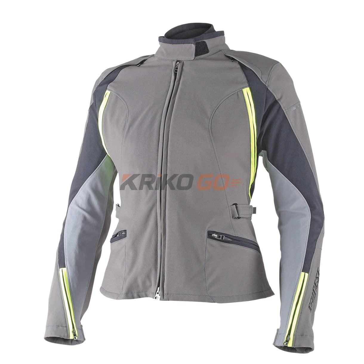 Dainese Arya Dark Gull Grey Castle Rock Fluo Yellow Kadın D-Dry Mont