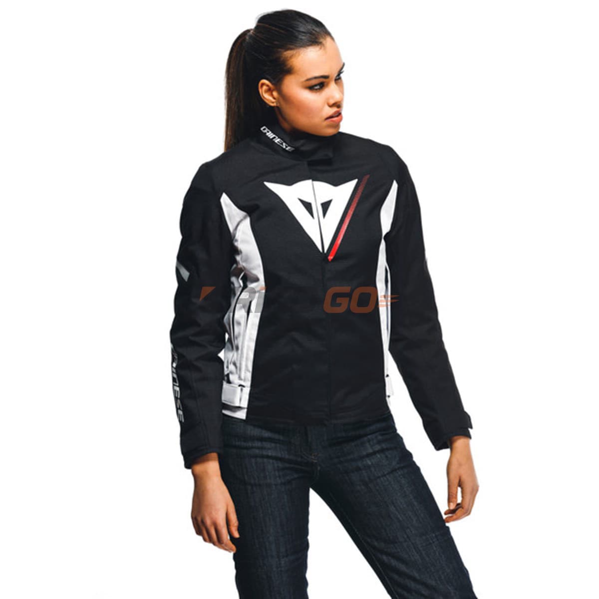 Dainese Dainese Veloce Black White Lava Red Lady D-Dry Mont