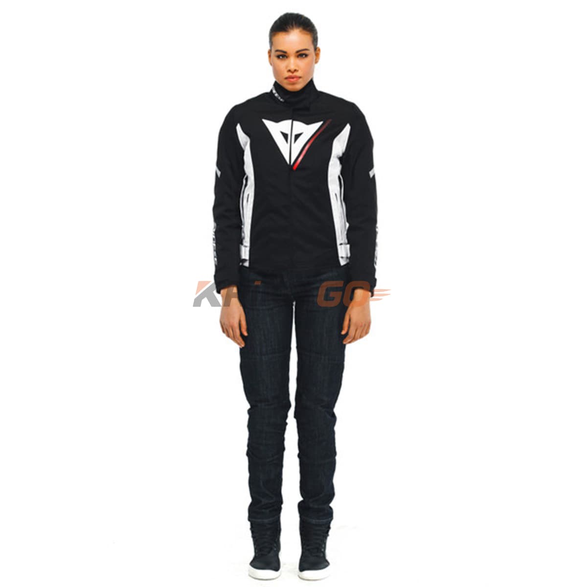 Dainese Dainese Veloce Black White Lava Red Lady D-Dry Mont