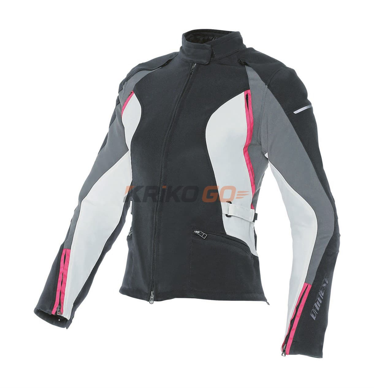 Dainese Arya Lady Tekstil Mont Black Dark Gull Grey Fuchsia
