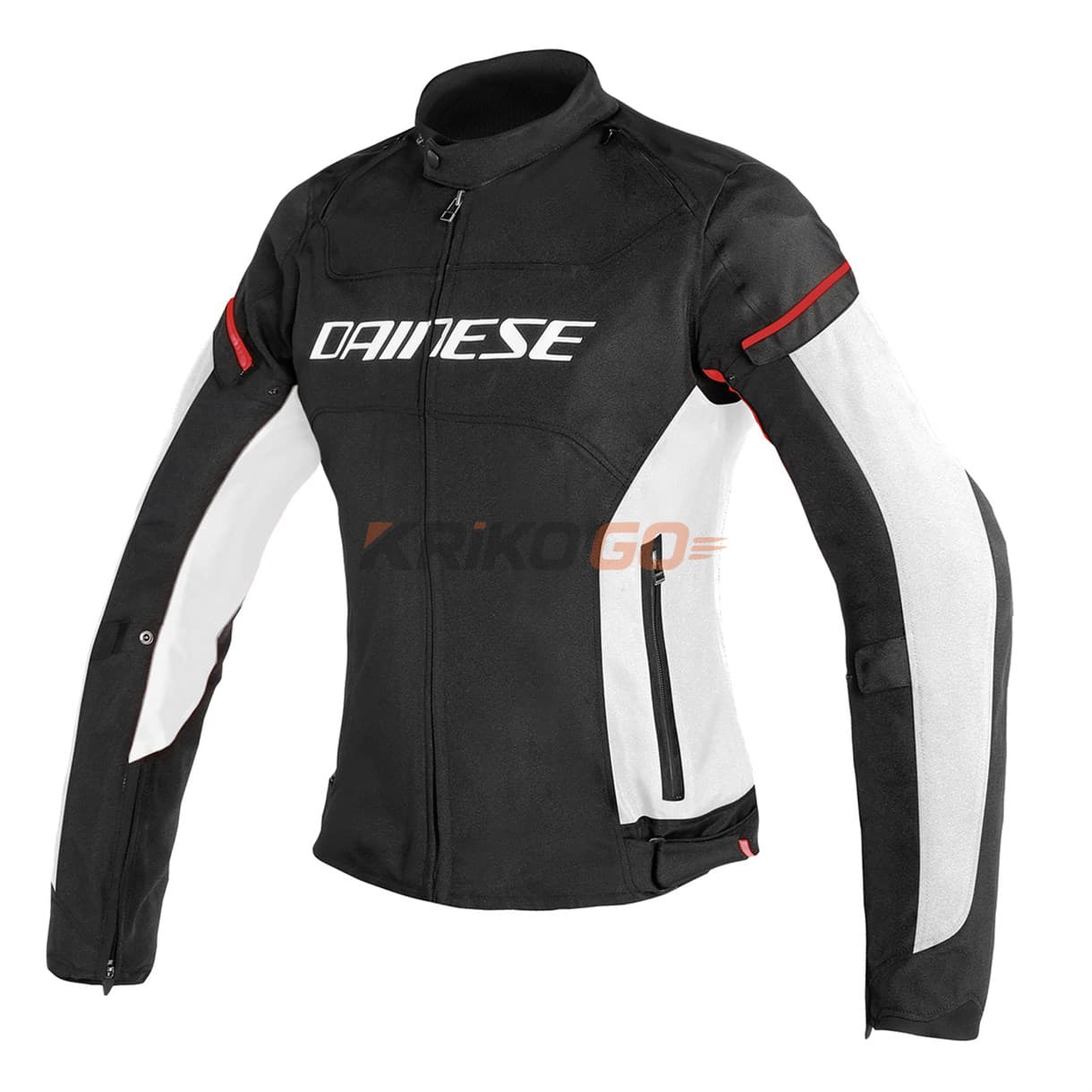 Dainese D-Frame Lady Tekstil Mont Black White Red Fluo