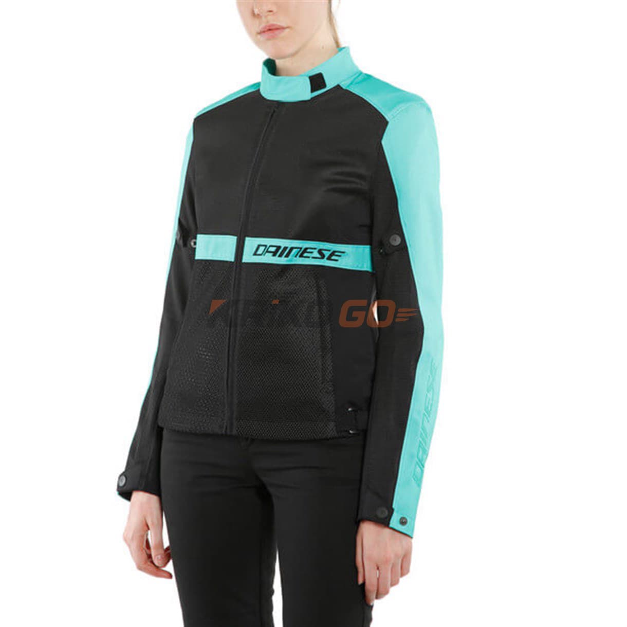 Dainese Danese Ribelle Air Black Acqua Green Kadın Tekstil Mont