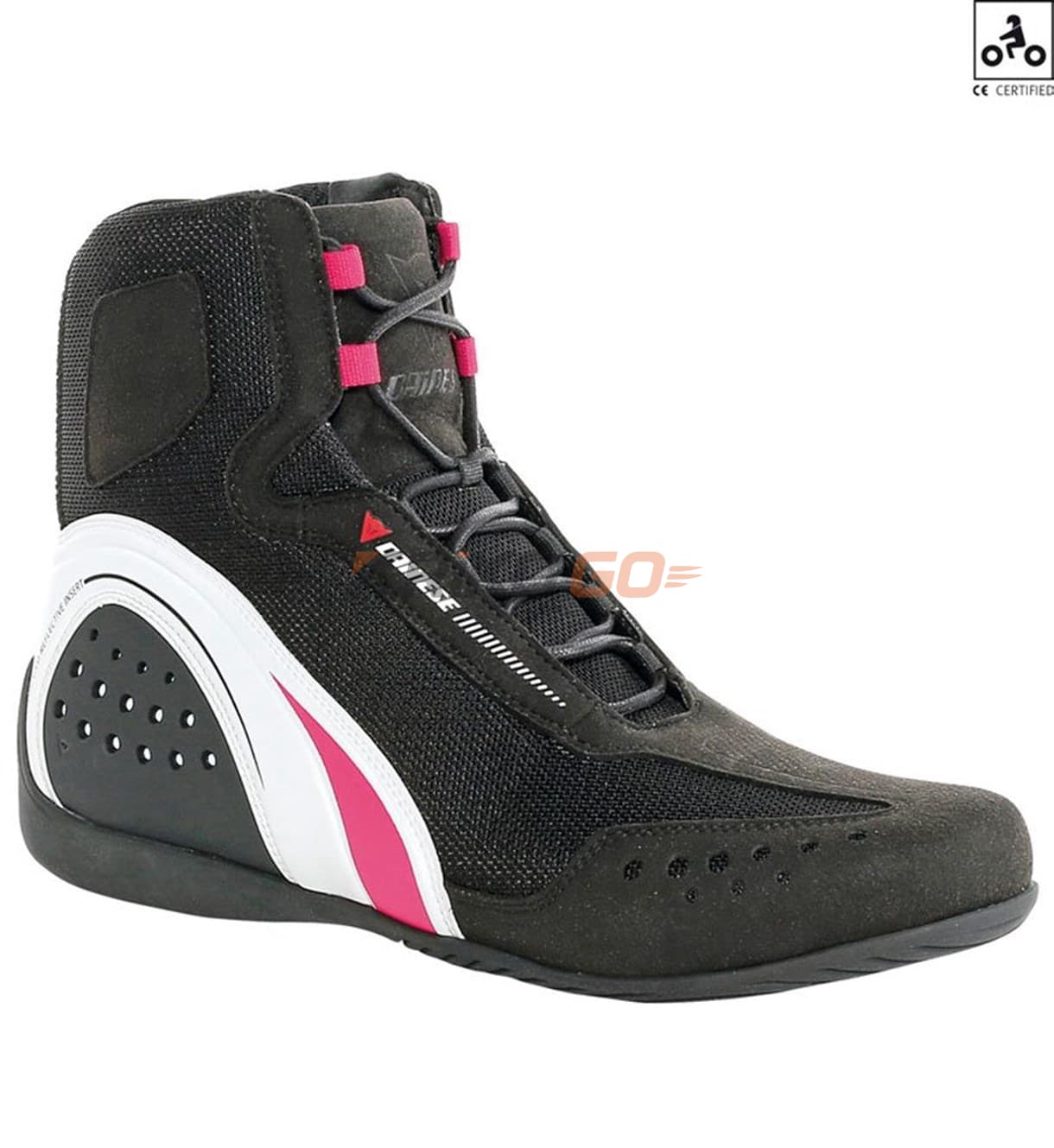 Dainese Motorshoe Air Ldy Jb Ayakkabi Black White Fuchsia