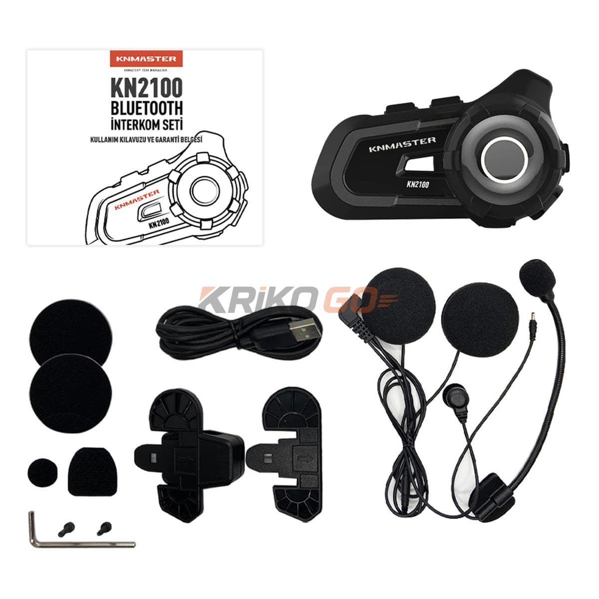 KNMASTER Knmaster KN2100 interkom Bluetooth Kulaklık Seti