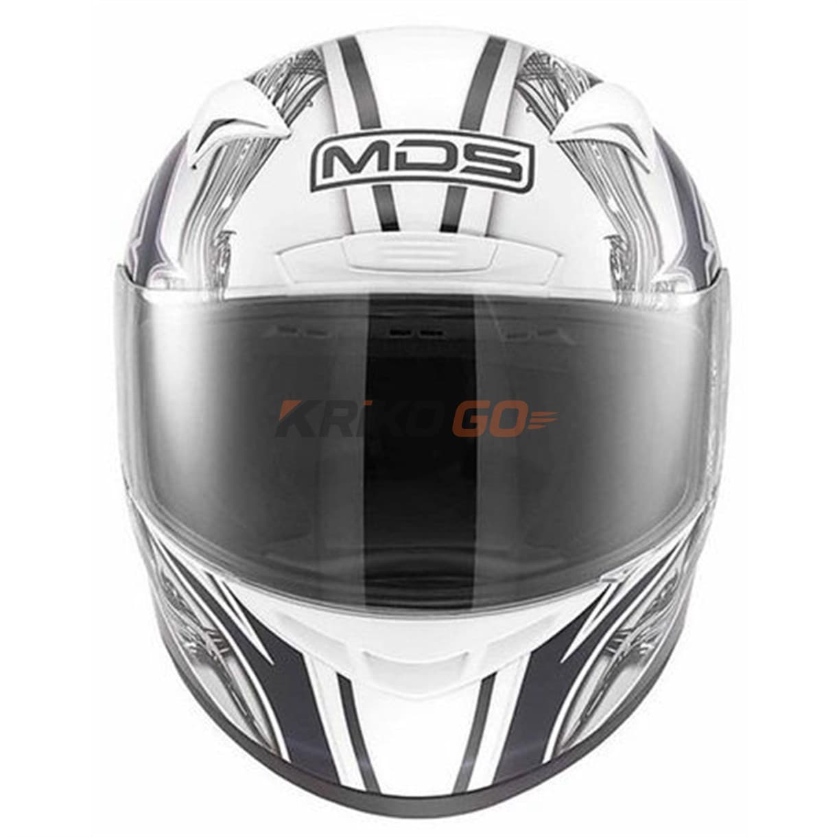 Mds Mds M13 Brush White Black Kapalı Kask