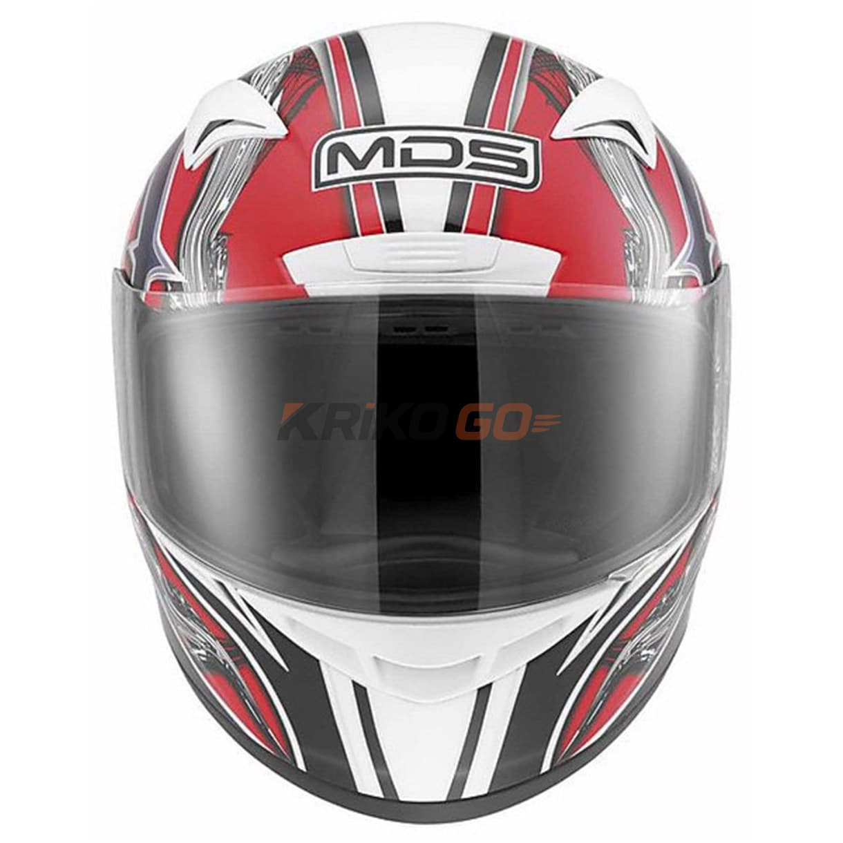 Mds Mds M13 Brush White Red Kapalı Kask