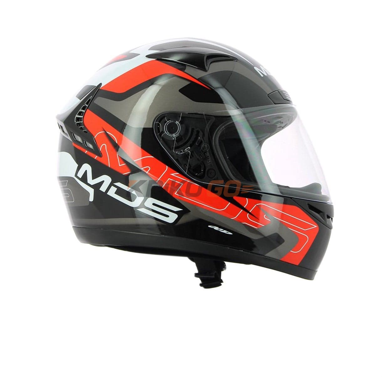 Mds Mds M13 Combat Black White Red Kapalı Kask