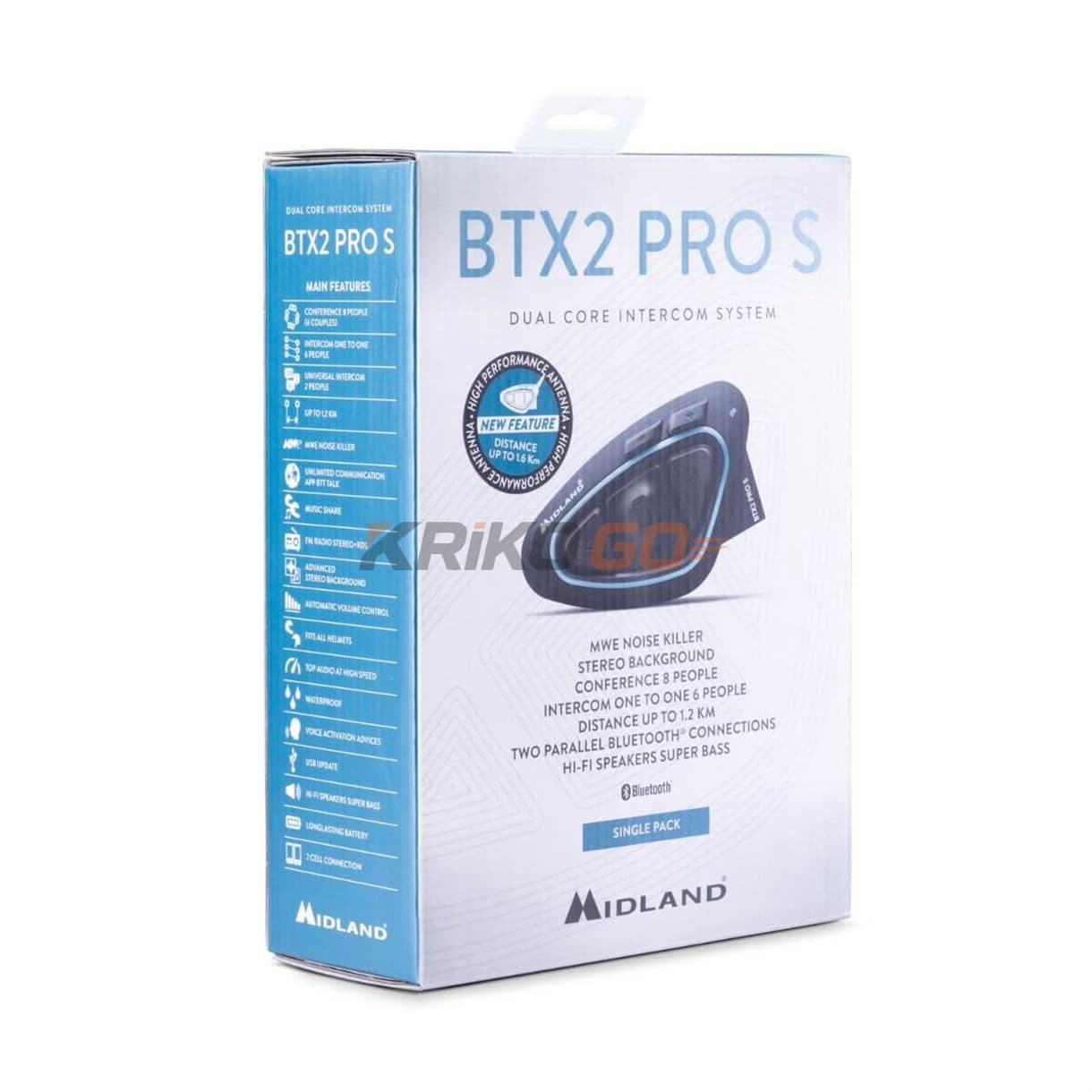 Midland Midland BTX2 Pro S LR Bluetooth Intercom (Tek)