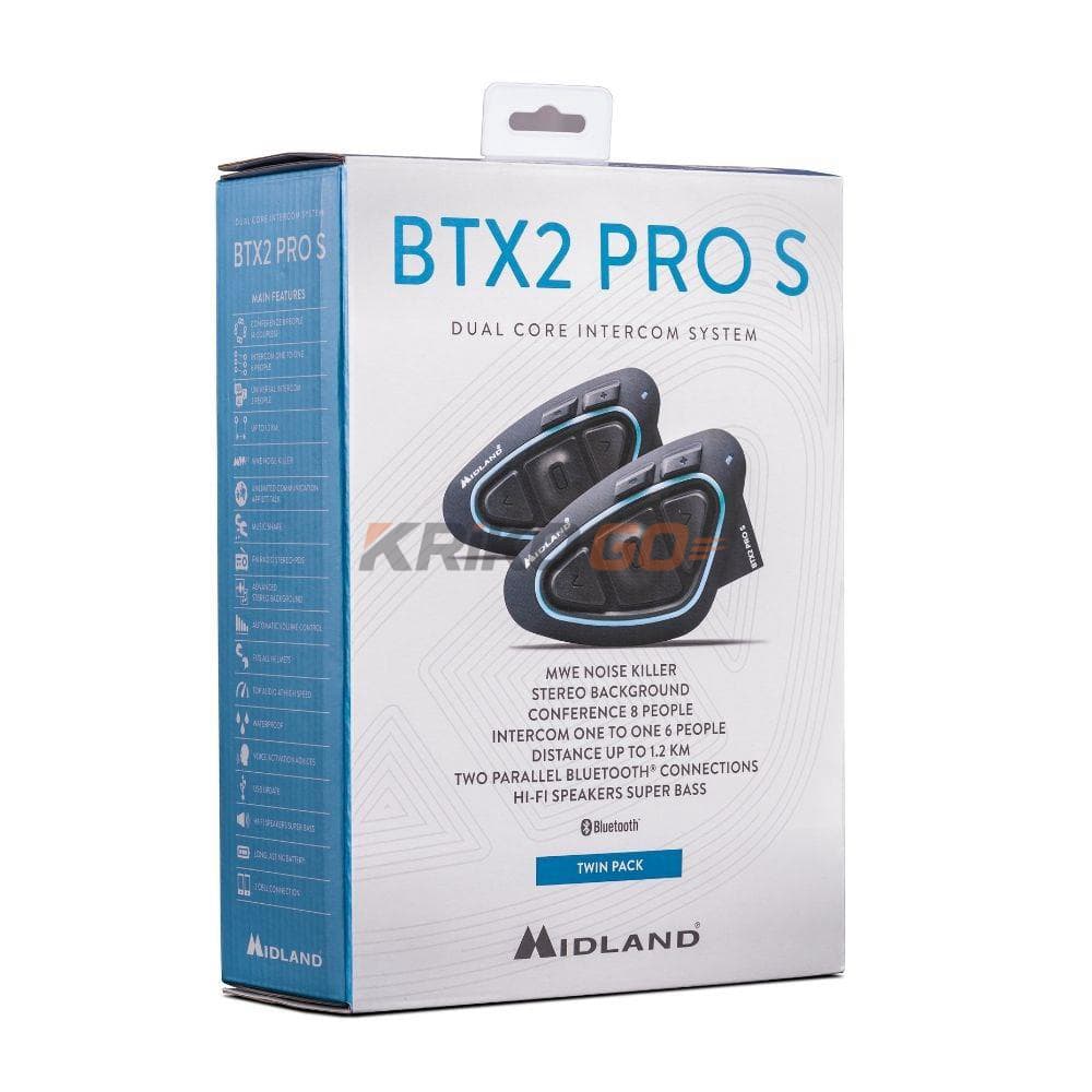 Midland Midland BTX2 Pro S LR Bluetooth Intercom (Çift)