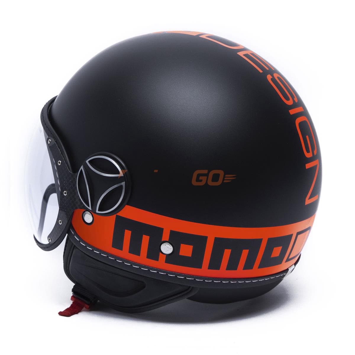 Momodesign MomoDesign Fgtr Classic Mono Fluo Matt Black Red Açık Kask
