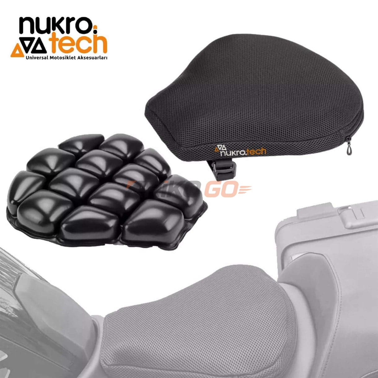 Nukrotech Nukro-M Hava Destekli Motosiklet Sele Minderi