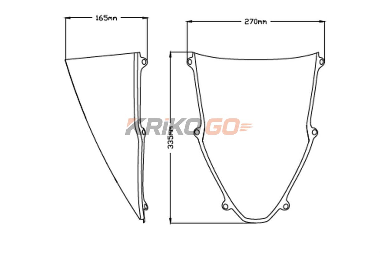 Puig Puig 20314W Honda CBR1000RR Fireblade R-Racer Rüzgar Siperlik - Şeffaf