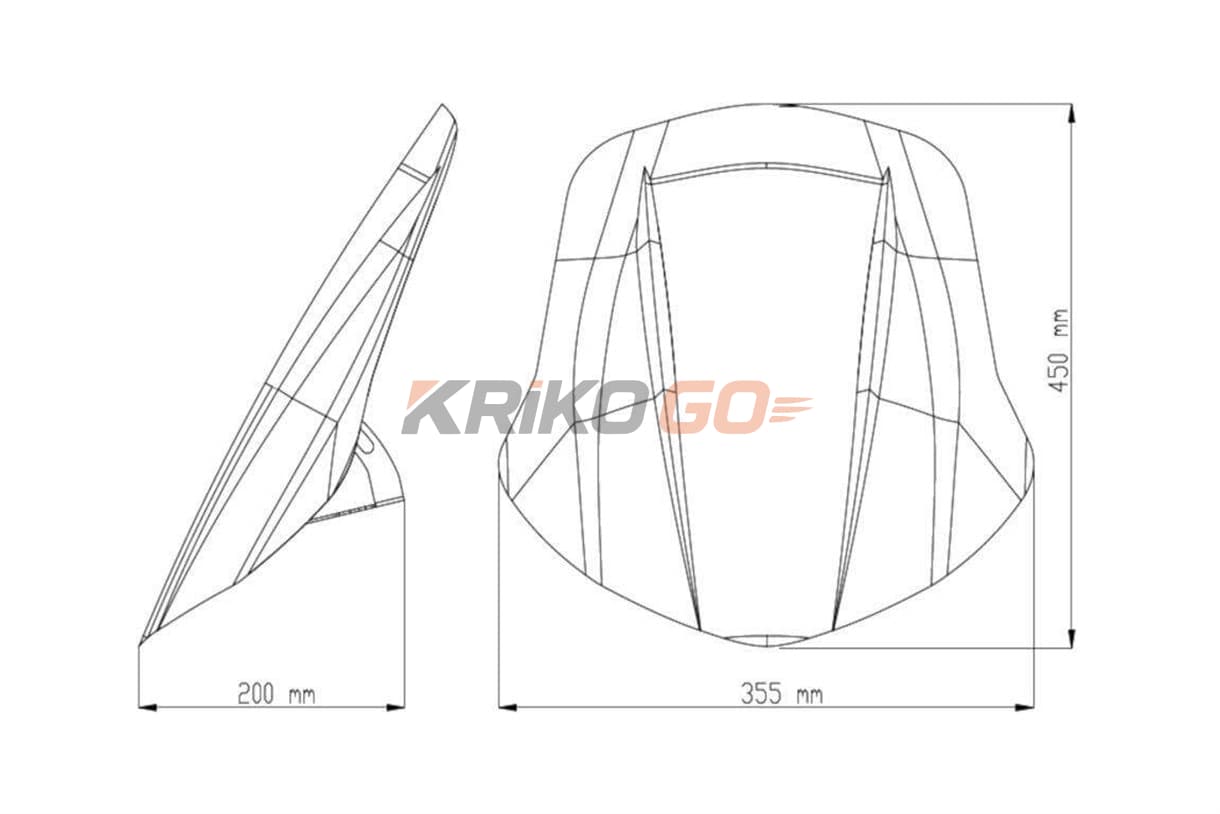 Puig Puig 8922W Ducati X Diavel Rüzgar Siperlik - Şeffaf