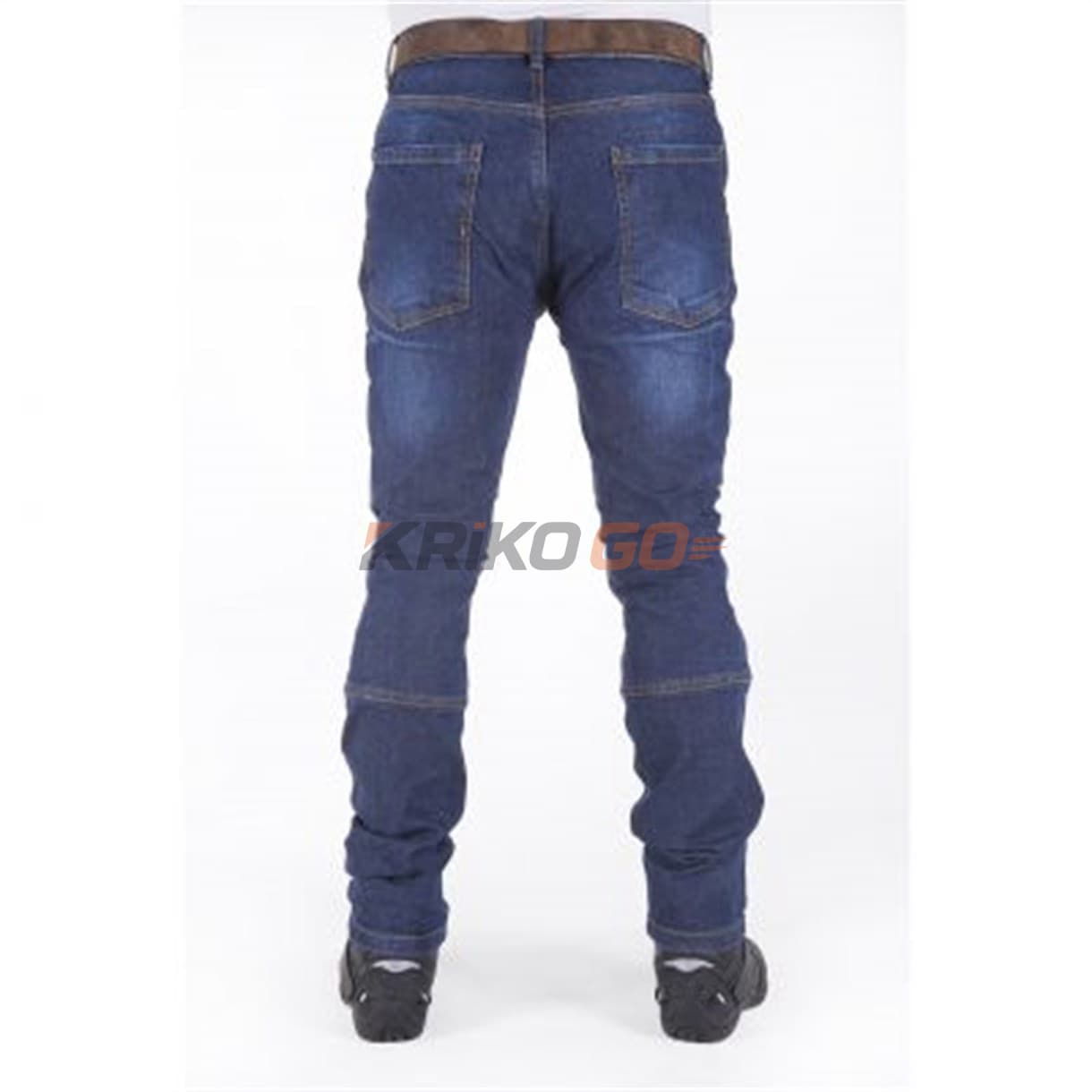 Motobike Motobike Jeans 6005 Diz Körüklü Lacivert Aramid Korumalı Motosiklet Kot Pantolon
