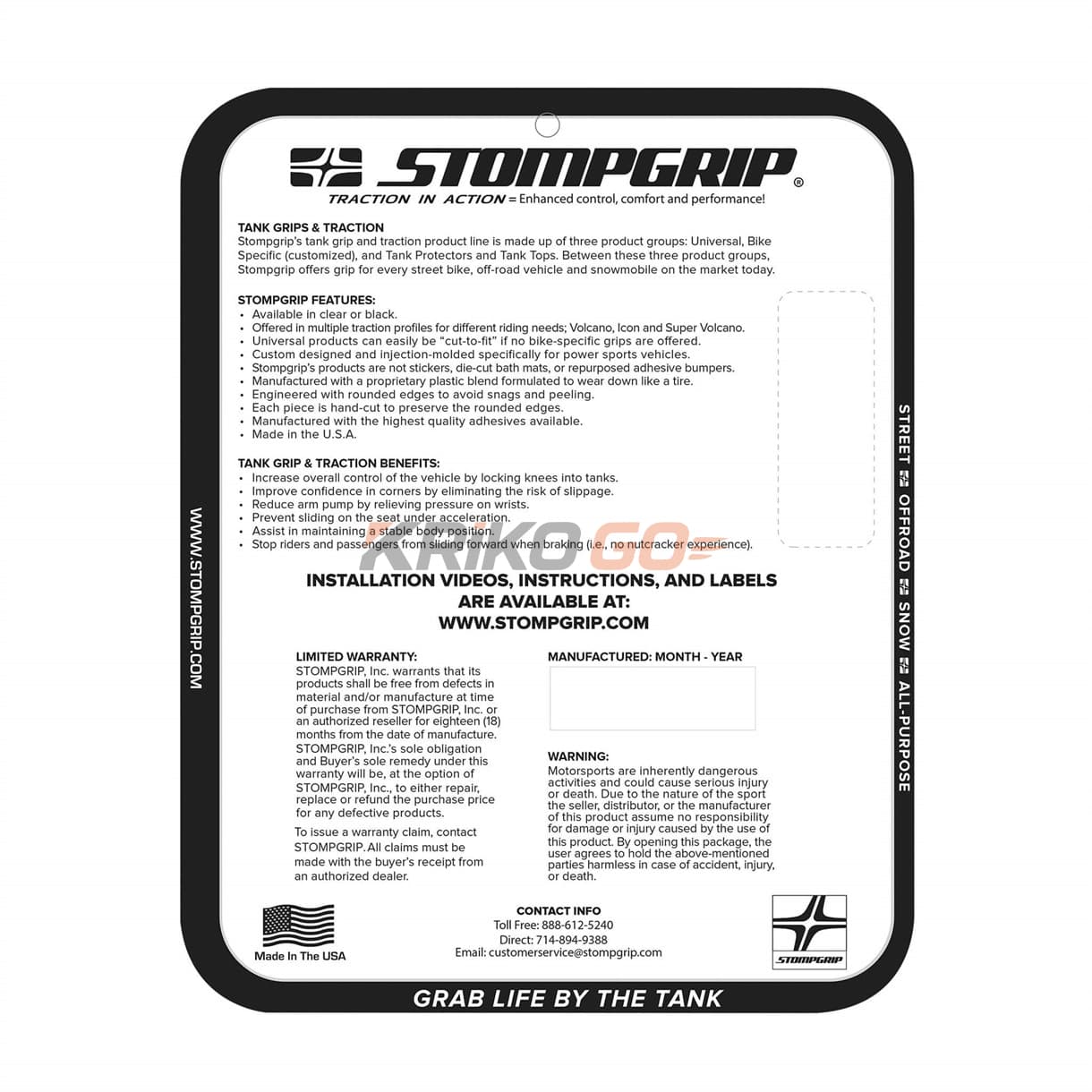Stompgrip Stompgrip Kawasaki Ninja Zx-10r Şeffaf Depo Pad