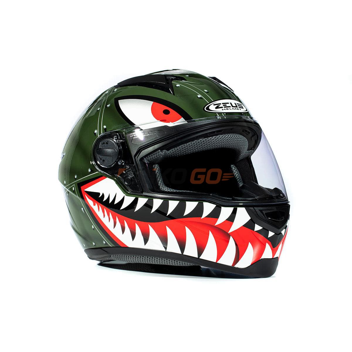 Zeus Zeus ZS-811A AL38 Green Silver Kapalı Kask