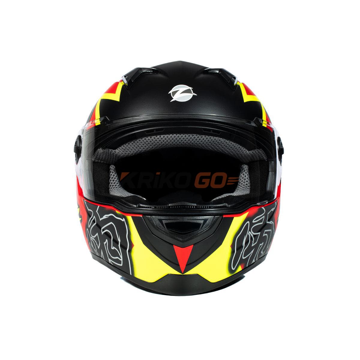 Zeus Zeus ZS-811A AL31 Matt Red Fluo Yellow Kapalı Kask