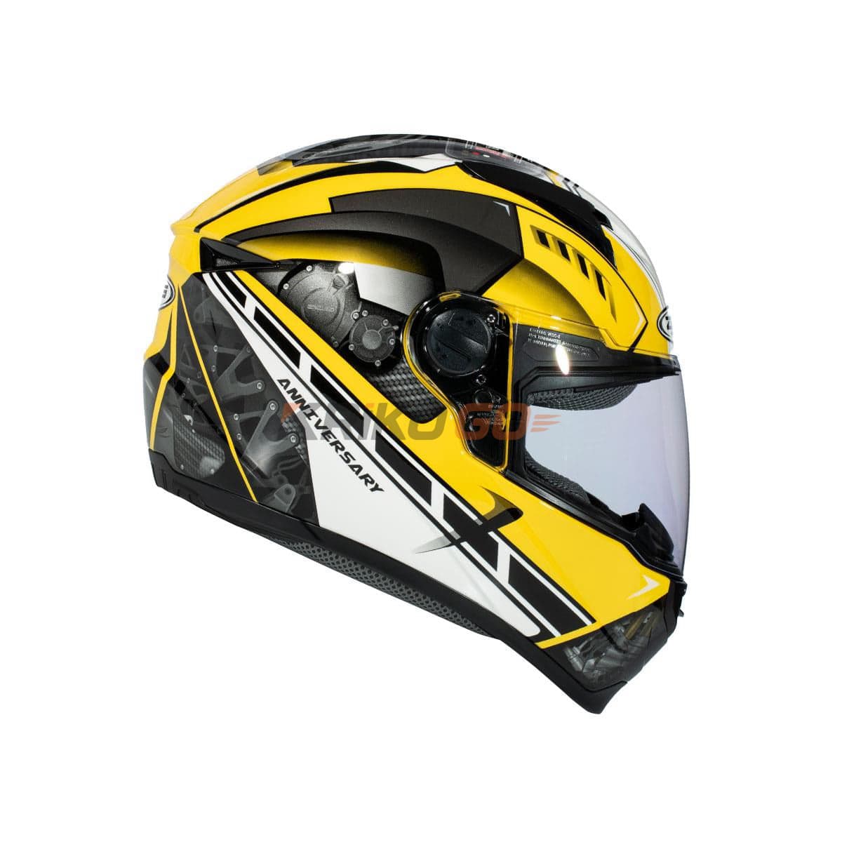 Zeus ZS-811A AL41 Yellow White Kapalı Kask