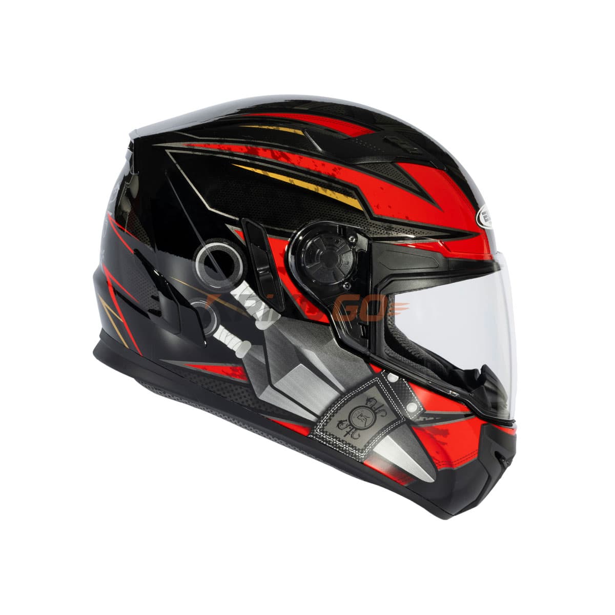 Zeus ZS-813A AN36 Black Red Kapalı Kask