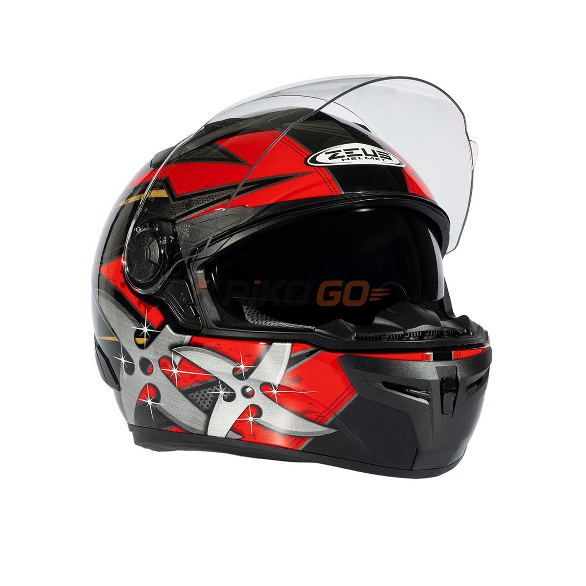 Zeus Zeus ZS-813A AN36 Black Red Kapalı Kask