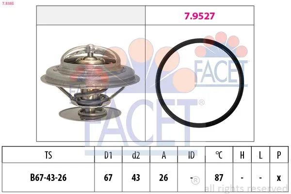 Termostat 83 °C Mercedes A -Serisi (BM 176)(06.2012->) CALORSTAT THK7276.83J
