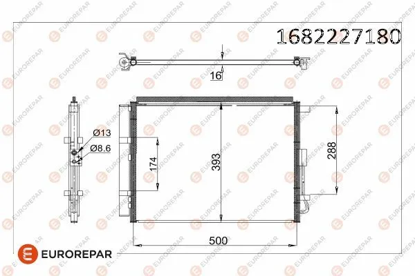 Klima Radyatörü Hyundai Tucson (TL)(09.2015->) EUROREPAR 1682222080