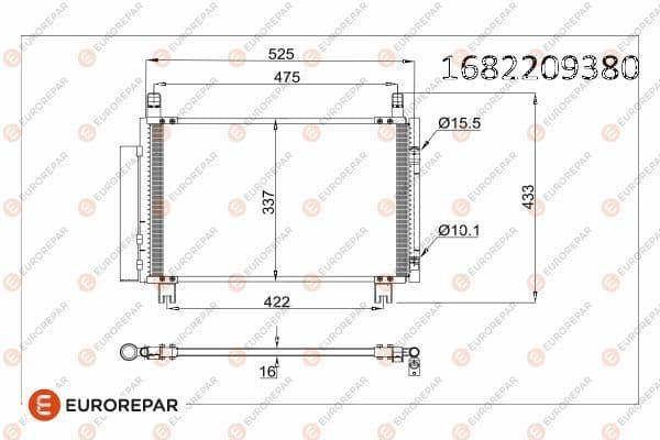 Klima Radyatörü Toyota Land Cruiser (J12)(2003->) EUROREPAR 1682230280