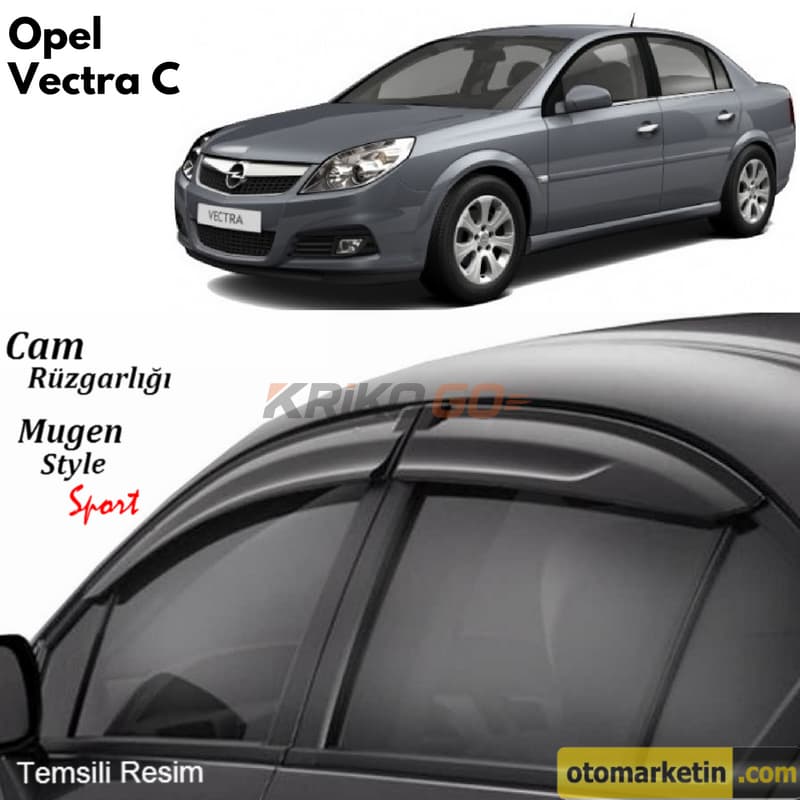 Opel Vectra C Mugen Cam Rüzgarlığı 2002 sonrası