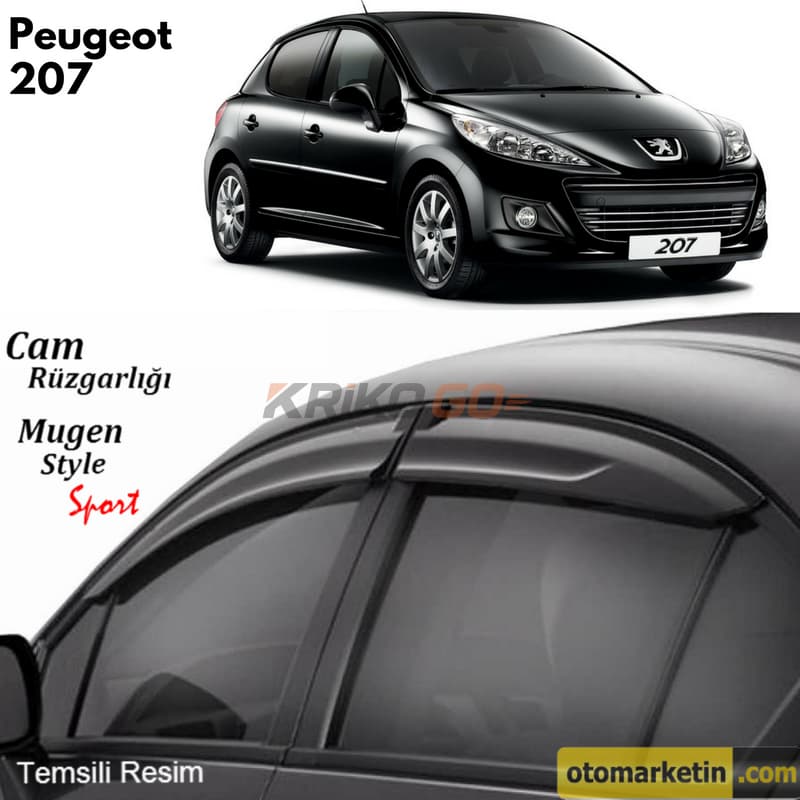Peugeot 207 HB Mugen Cam Rüzgarlığı