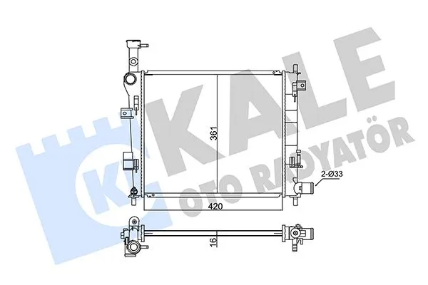 Su Radyatörü Kia Picanto (SA)(2004->) KALE 347860