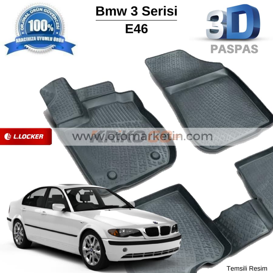 Bmw 3 Serisi E46 3D Havuzlu Paspas