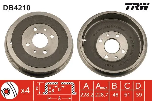 Kampana Arka Sağ veya Sol Alfa Romeo 145 (1994->) WALBURG WDR1045