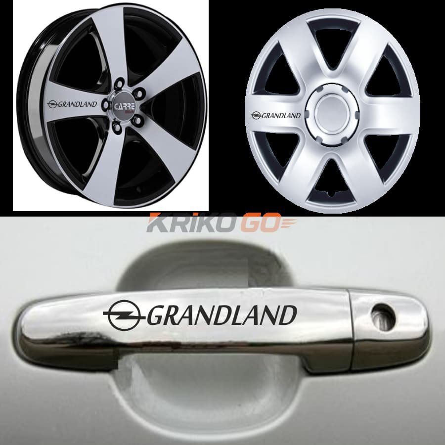 Opel Grandland Kapı Kolu Jant Sticker (10 Adet)
